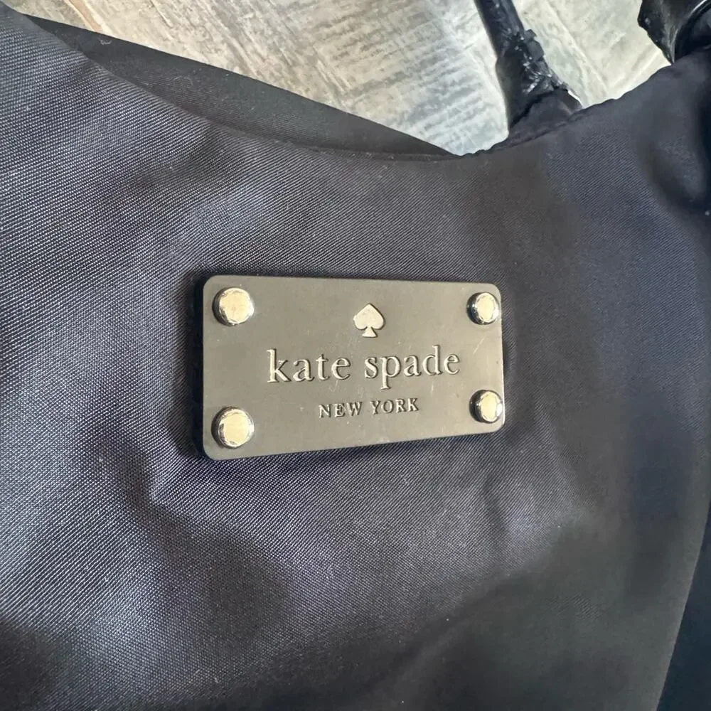 Kate Spade Black Puffy Shoulder Bag with Double Handles